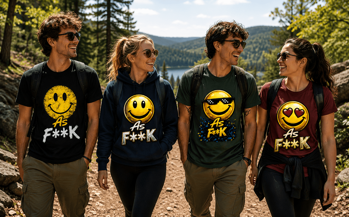 Happy As F**K Emoji Shirts: When a Smiley Face Has a Little Attitude - Anything AF