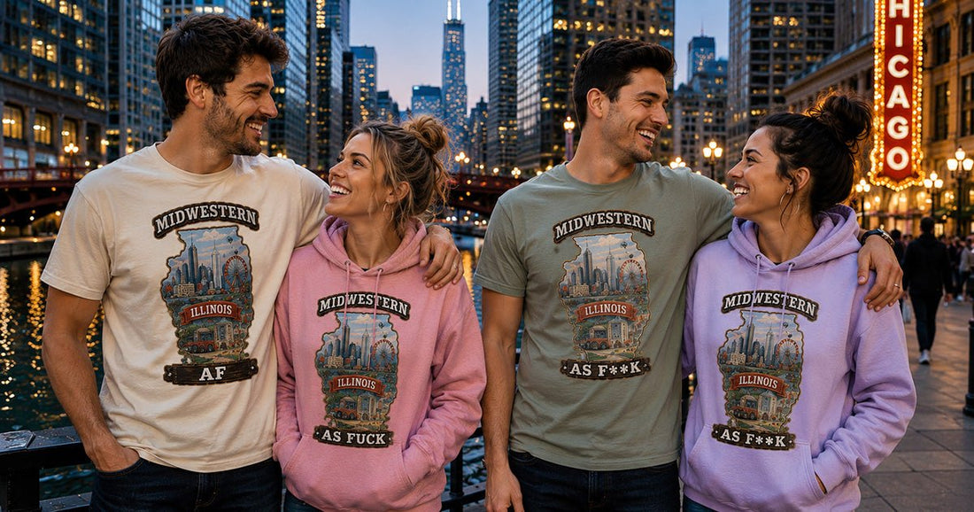 Midwestern AF Illinois: Prairie State Pride Tees & Hoodies (Family Friendly to No Filter) - Anything AF
