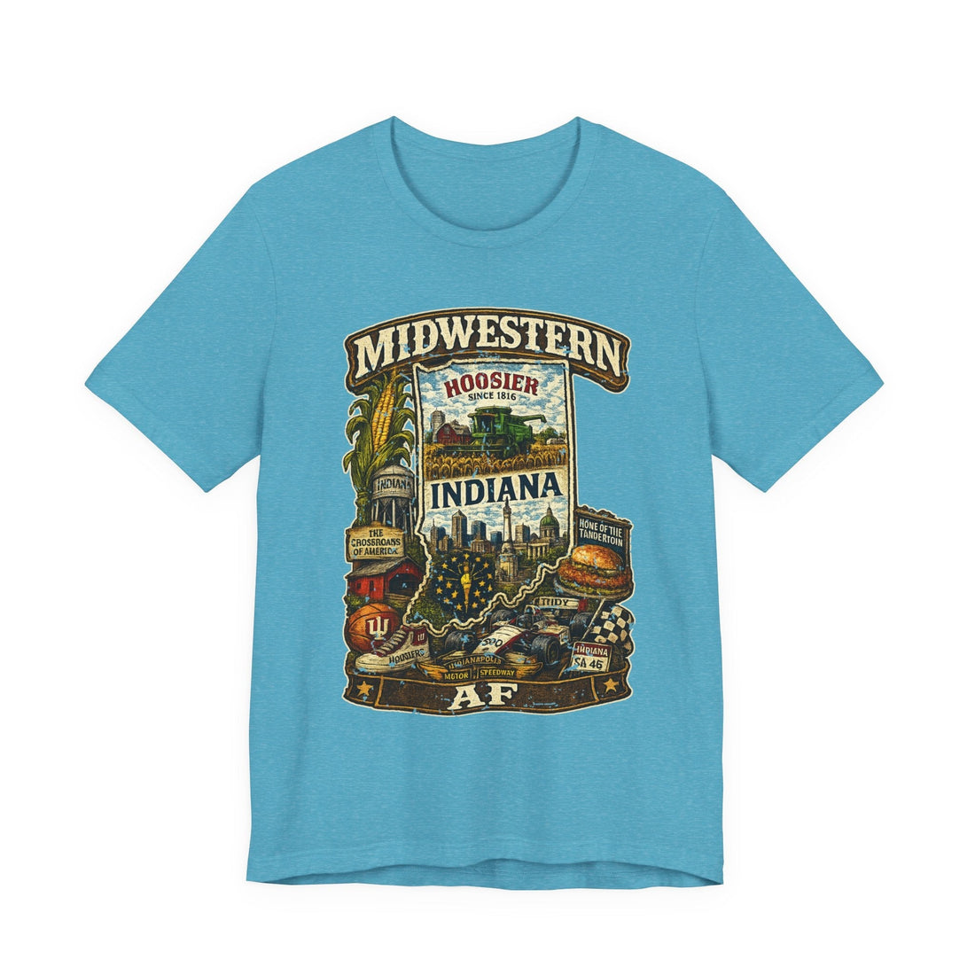 Midwestern AF Indiana: Hoosier State Pride Tees & Hoodies (Family Friendly to No Filter) - Anything AF