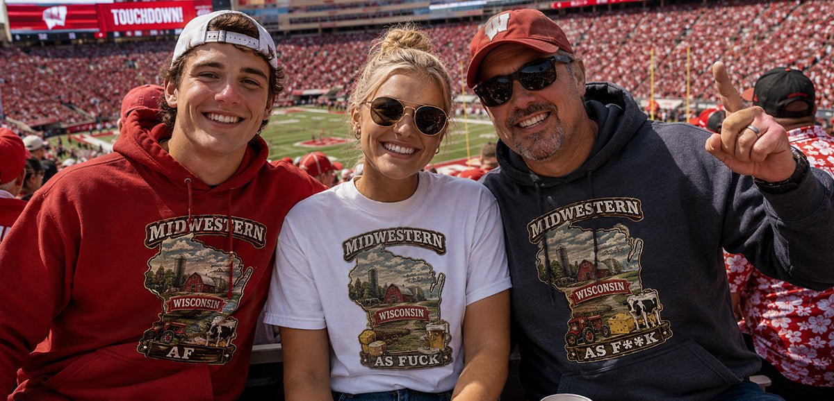 Midwestern AF Wisconsin: Cheesehead State Pride Tees & Hoodies (Family Friendly to No Filter) - Anything AF