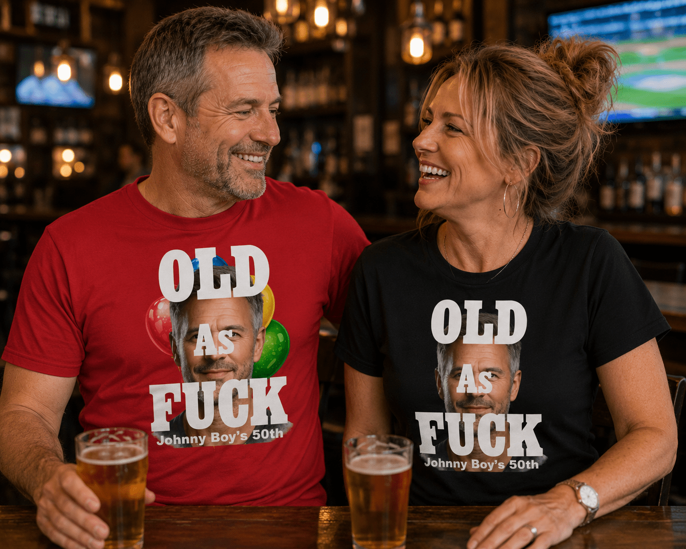 Personalized Birthday As Fuck Shirts NSFW Version - Custom Adult Birthday Tees with Photos & Names - Anything AF