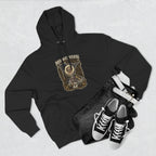 Family Friendly Midwestern AF Minnesota Hoodie – product photo 7 featuring the distressed state flag, pine trees, loon and walleye design