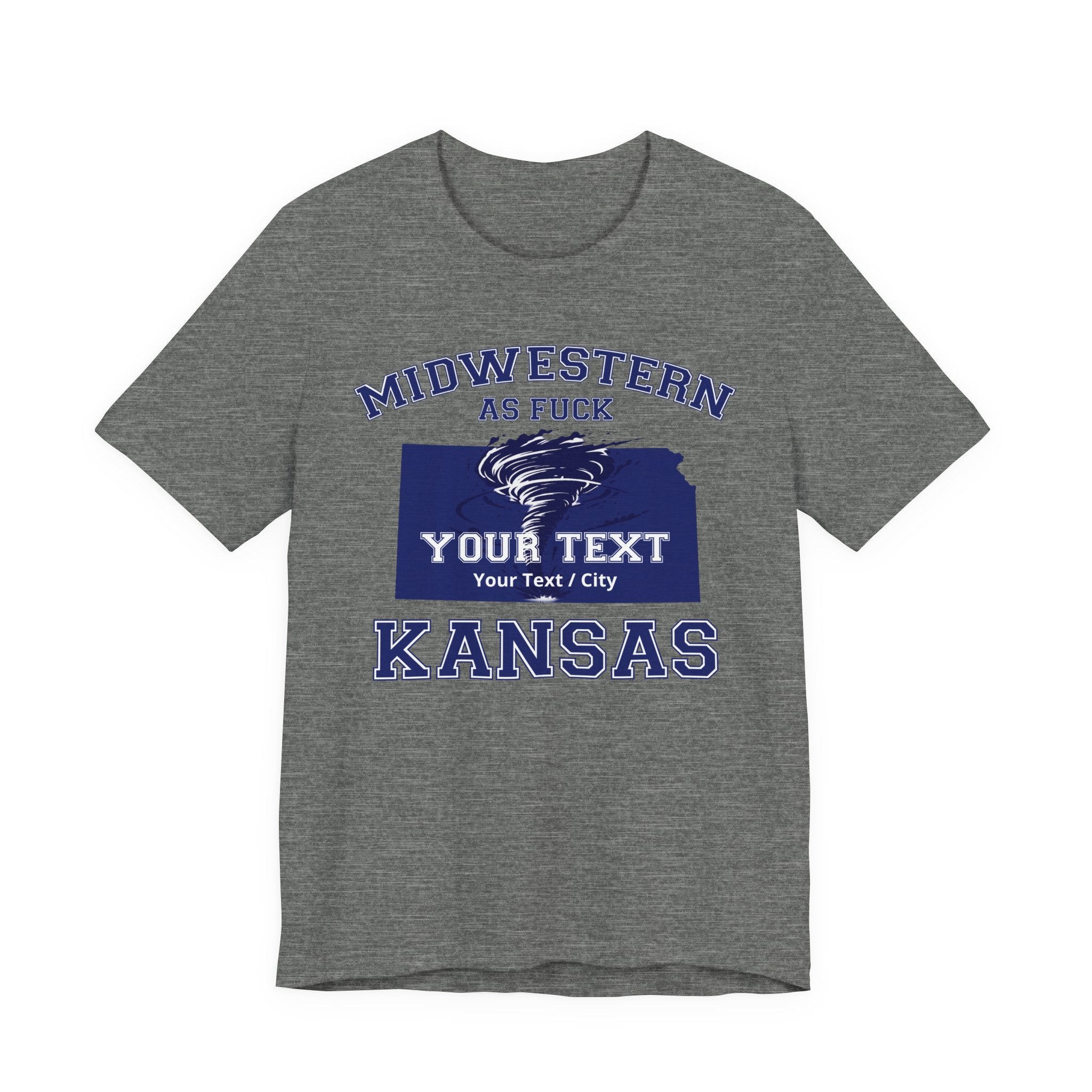 Personalized Kansas Midwestern As Fuck T-Shirt | Custom State Pride Tee - Anything AF