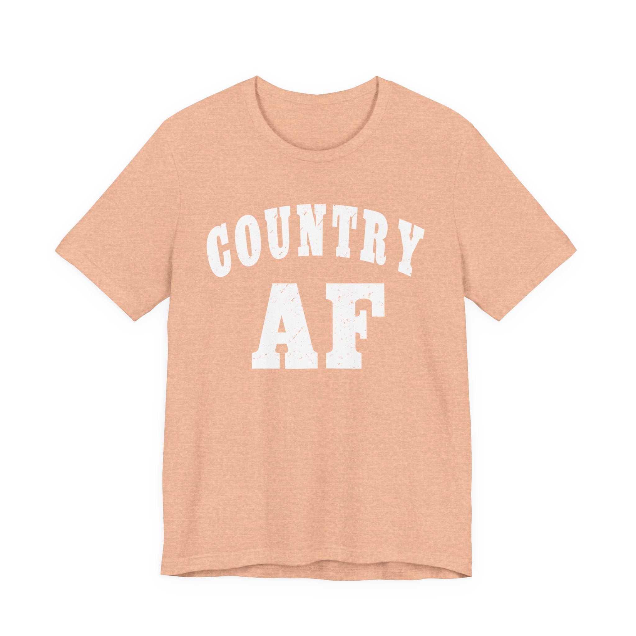 Country AF Shirt white colorway front view – rural American pride graphic tee
