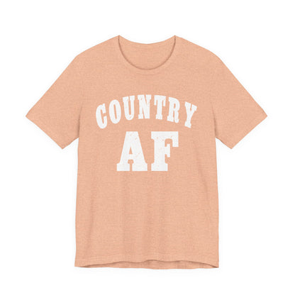 Country AF Graphic Shirt | Vintage Country Lifestyle Apparel for Men & Women | Country AF Graphic in White Print