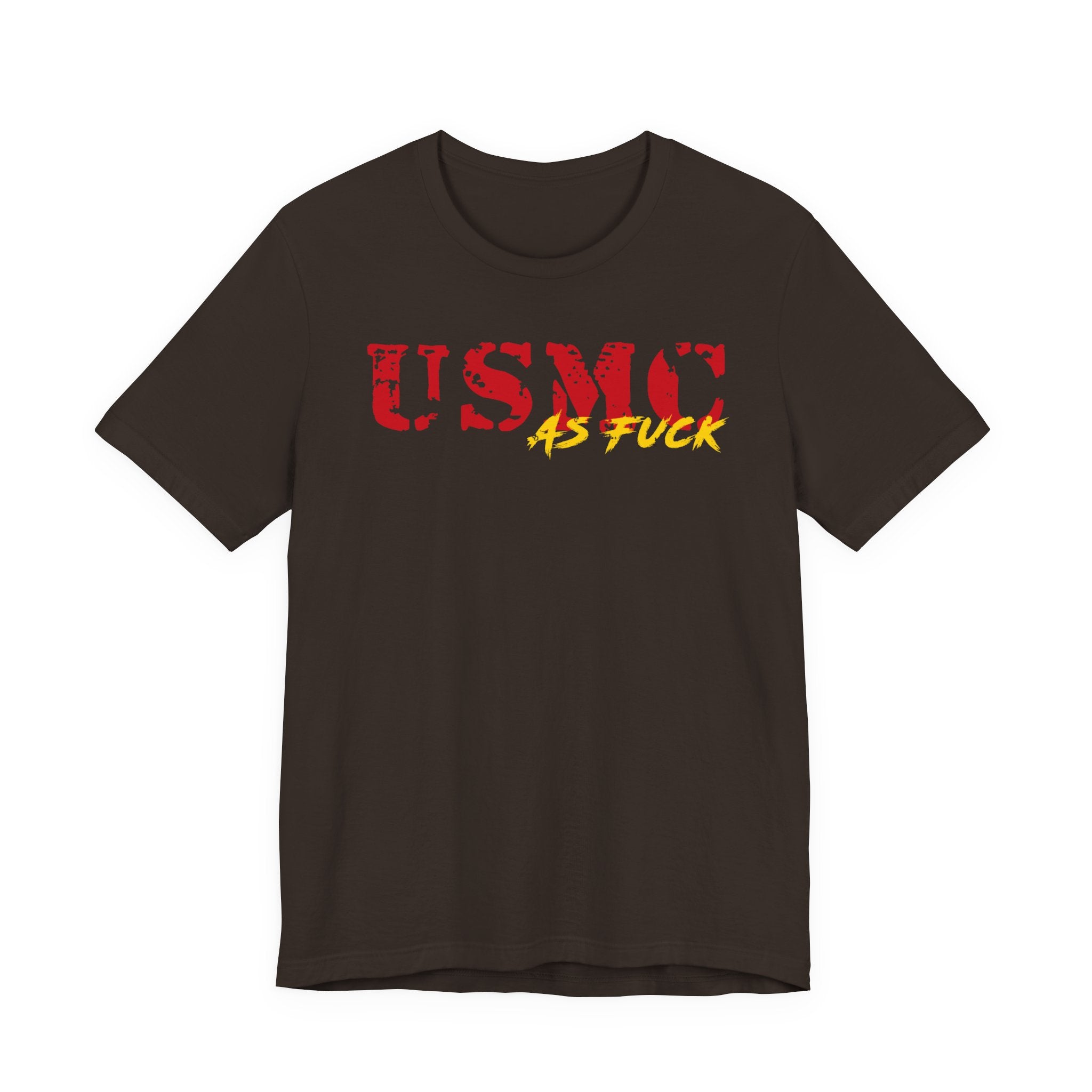 USMC Marine Corps As Fuck graphic t-shirt – Bella + Canvas 3001 NSFW Edition front view