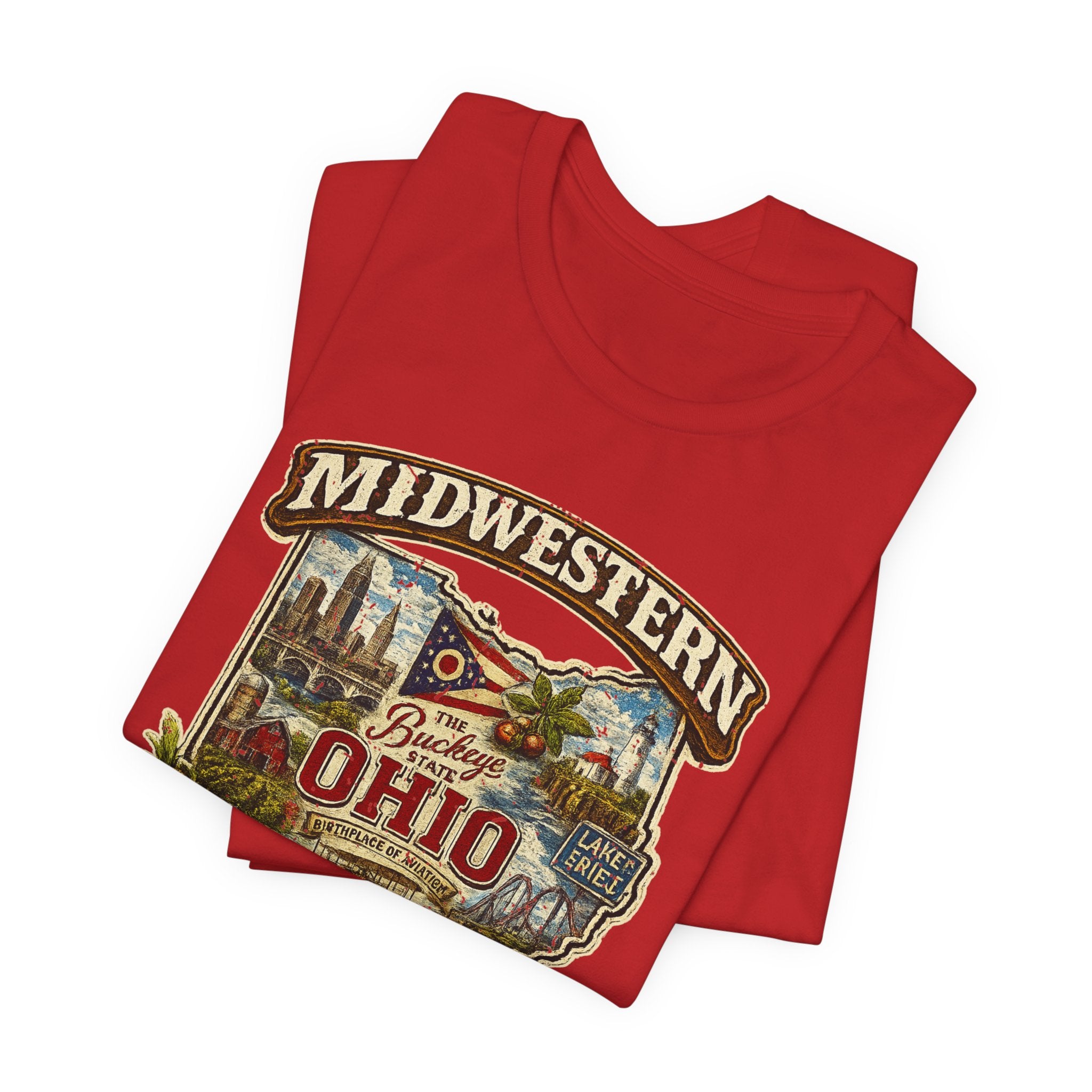 Ohio Midwestern As Fuck T-Shirt | Buckeye State Graphic Tee | Bella + Canvas 3001 | No Filter Collection