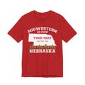 Personalized Nebraska Midwestern As Fuck T-Shirt | Custom Nebraska State Shirt with Your Text | Nebraska Gift | No Filter Edition | Bella + Canvas Tee