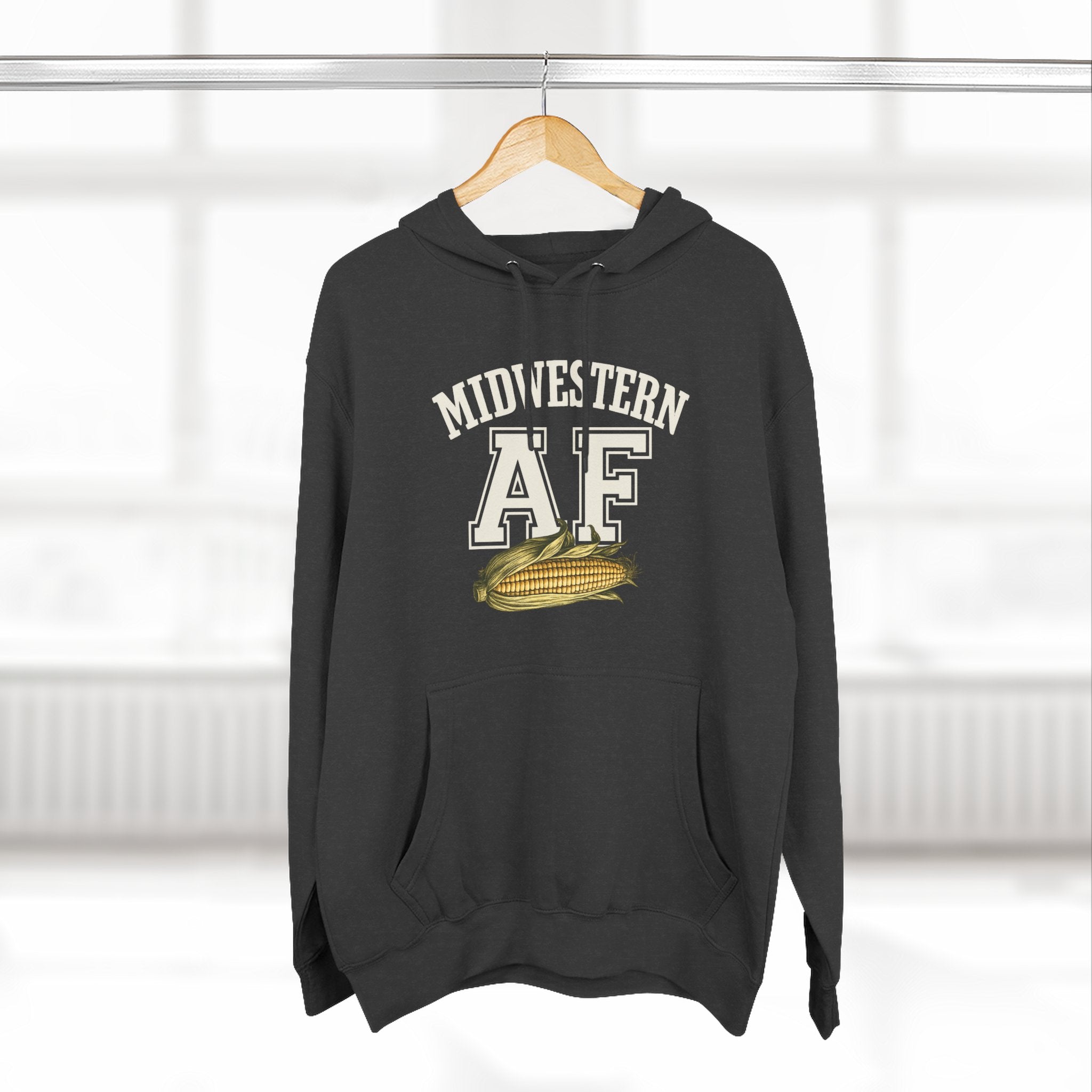 Midwestern AF Corn Hoodie | Family Friendly Edition | Lane Seven LS14001 Heavyweight Unisex Hoodie