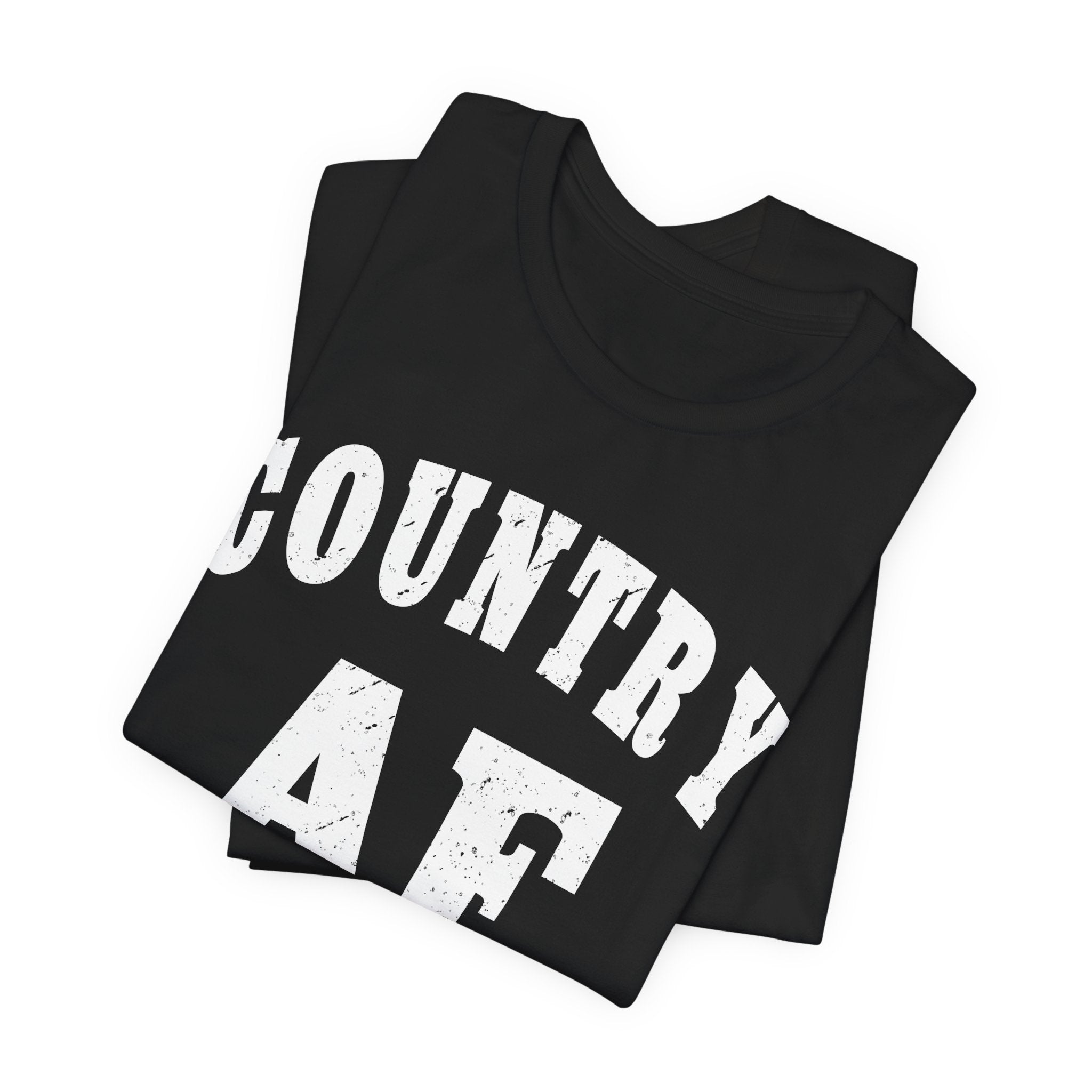 Country AF white graphic shirt – premium cotton country humor tee for rural life