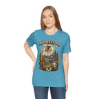 Family Friendly Midwestern AF Illinois T-Shirt – product photo 12 featuring a distressed vintage design featuring the Illinois state outline overlaid with the state flag, surrounded by the Chicago skyline, the Chicago Theatre sign, The Bean, deep-dish pizza, a Chicago-style hot dog, and towering corn fields