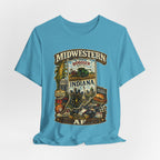 Indiana Midwestern AF T-Shirt | Hoosier State Graphic Tee | Indiana Pride Shirt | Bella + Canvas 3001 | Family Friendly Collection