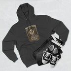 Slightly Salty Midwestern As F**K Minnesota Hoodie – product photo 15 featuring the distressed state flag, pine trees, loon and walleye design