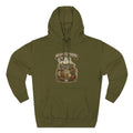 Missouri Midwestern AF hoodie in Army Green laid flat, vintage Show-Me State graphic design