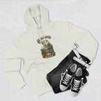 Midwestern As Fuck Michigan Hoodie – product photo 18 featuring a distressed vintage design featuring Michigan's Upper and Lower Peninsulas overlaid with the state outline, surrounded by Detroit's skyline, Woodward Avenue, the Great Lakes, and Traverse City cherries