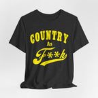 Country AF PG-13 yellow graphic shirt – all-ages country humor tee Bella+Canvas