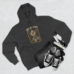 Family Friendly Midwestern AF Minnesota Hoodie – product photo 17 featuring the distressed state flag, pine trees, loon and walleye design
