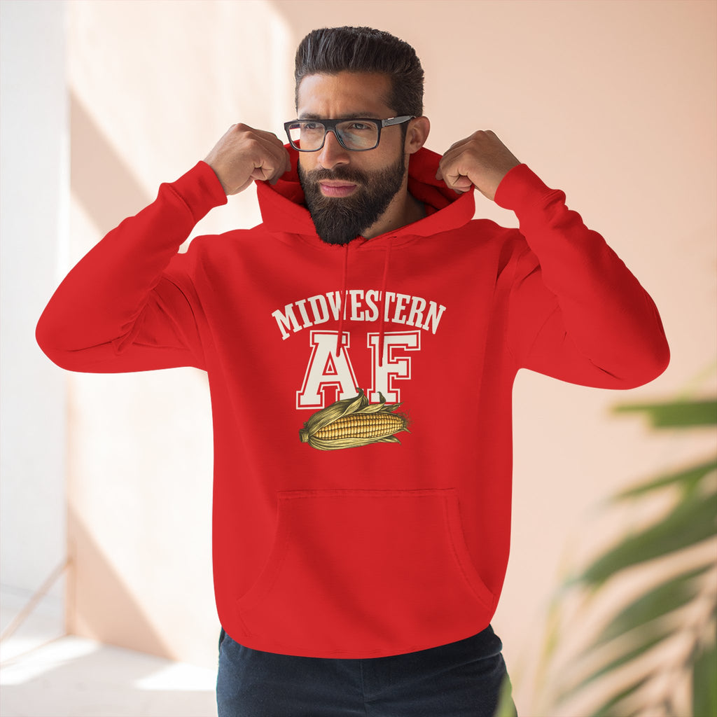 Midwestern AF Corn Hoodie | Family Friendly Edition | Lane Seven LS14001 Heavyweight Unisex Hoodie