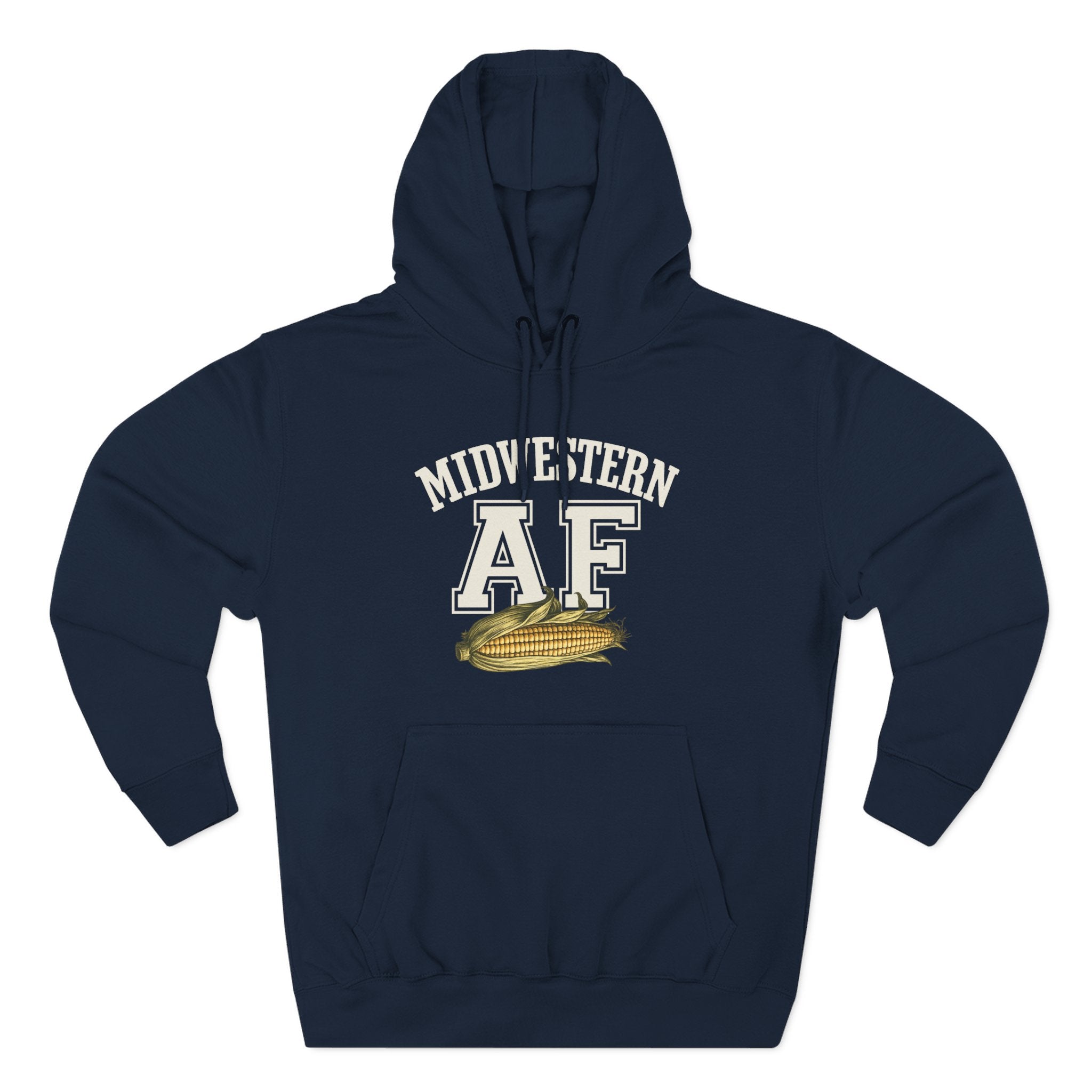 Midwestern AF Corn Hoodie in Navy