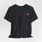 Marine Corps veteran T-shirt in Vintage Black shown draped with the USMC AF chest print