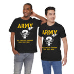 Two men wearing the Personalized U.S. Army AF T-shirt in Black