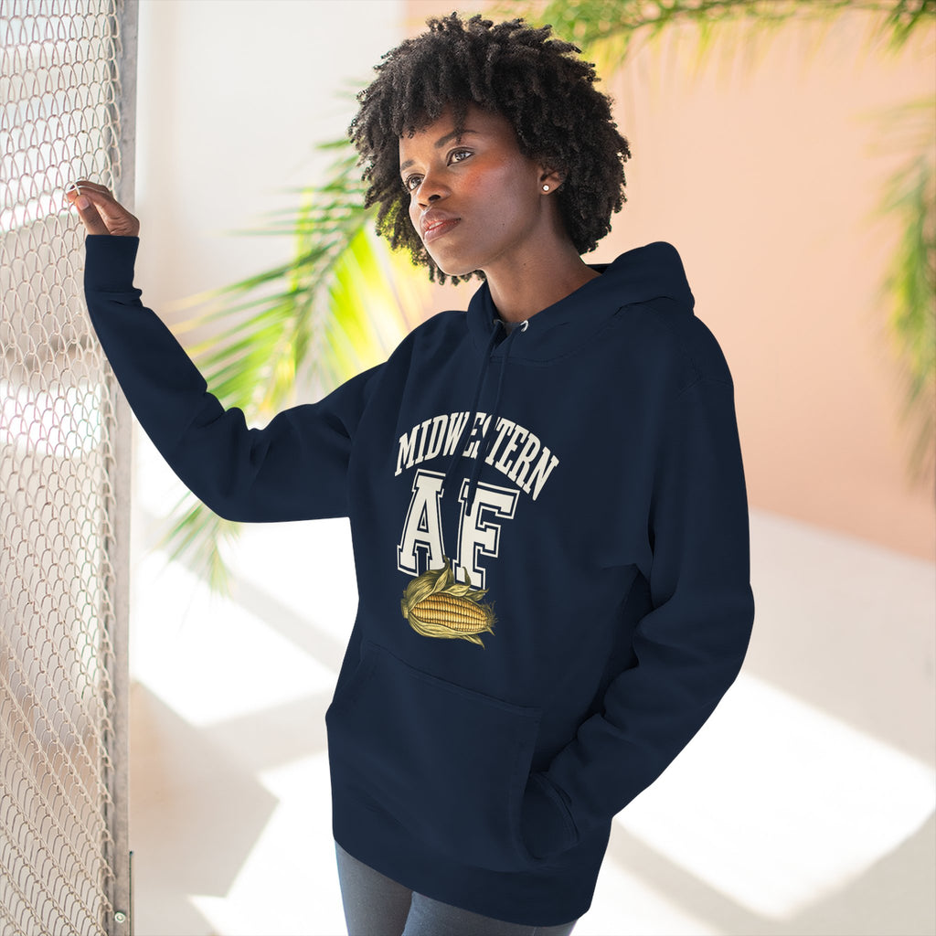Midwestern AF Corn Hoodie | Family Friendly Edition | Lane Seven LS14001 Heavyweight Unisex Hoodie