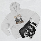 Heather Grey Country As Fuck hoodie styled flat with black high-top sneakers