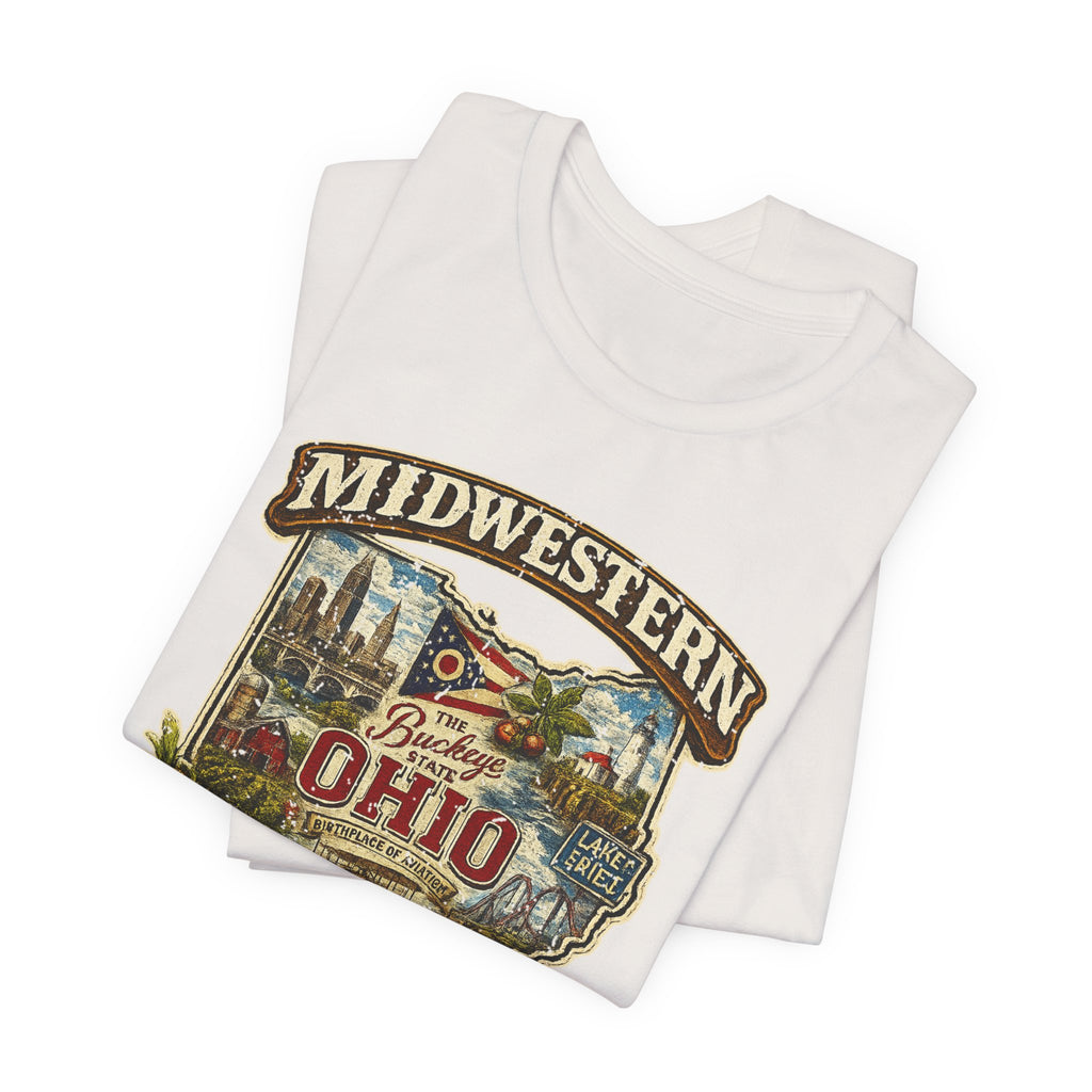 Ohio Midwestern As Fuck T-Shirt | Buckeye State Graphic Tee | Bella + Canvas 3001 | No Filter Collection