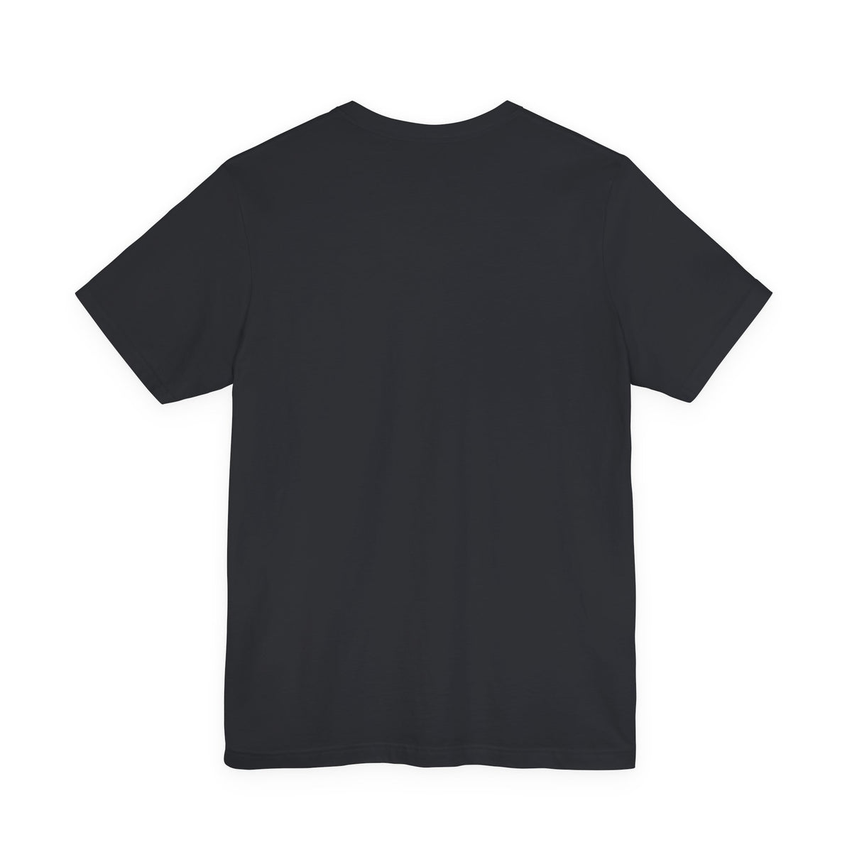 Plain Vintage Black tee shown flat from the back with no print, for garment reference