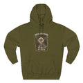 No Filter Midwestern As Fuck Minnesota Hoodie in Army Green – distressed Minnesota state flag design with pine trees, loon and walleye