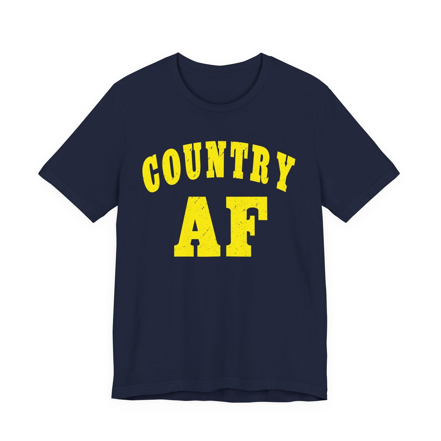 Country AF Shirt | Vintage Western Country Graphic for Rural Life Enthusiasts in Yellow Print
