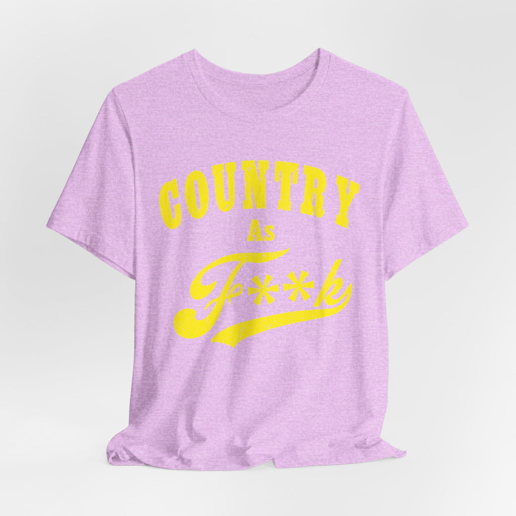 Country AF Shirt PG-13 print detail yellow – quality DTG country graphic clean version