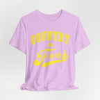 Country AF Shirt PG-13 print detail yellow – quality DTG country graphic clean version