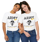 Two women wearing the Personalized U.S. Army AF T-shirt in White