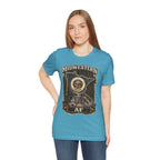 Family Friendly Midwestern AF Minnesota T-Shirt – product photo 1 featuring the distressed state flag, pine trees, loon and walleye design