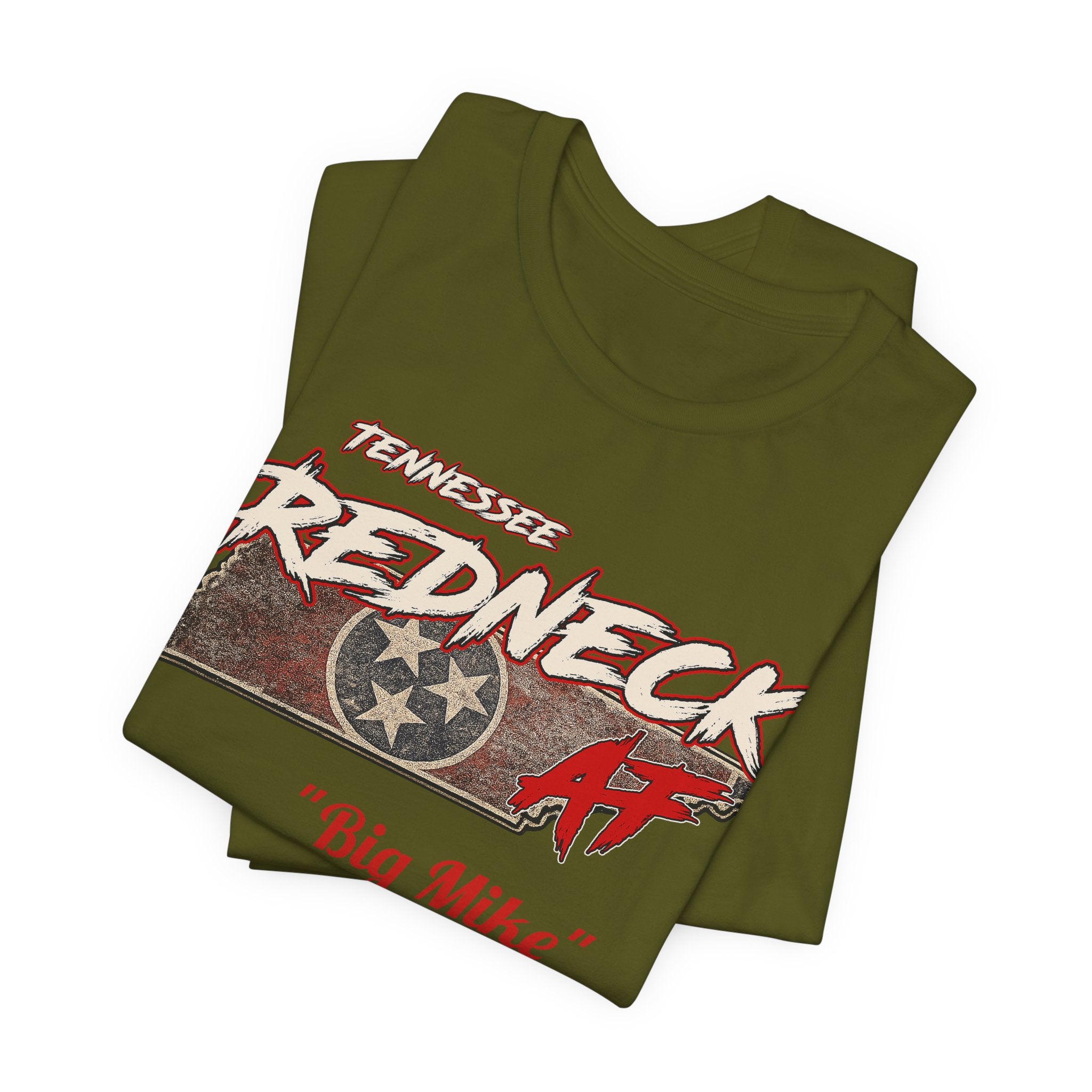 Redneck AF Tennessee personalized name and year shirt - olive unisex tee