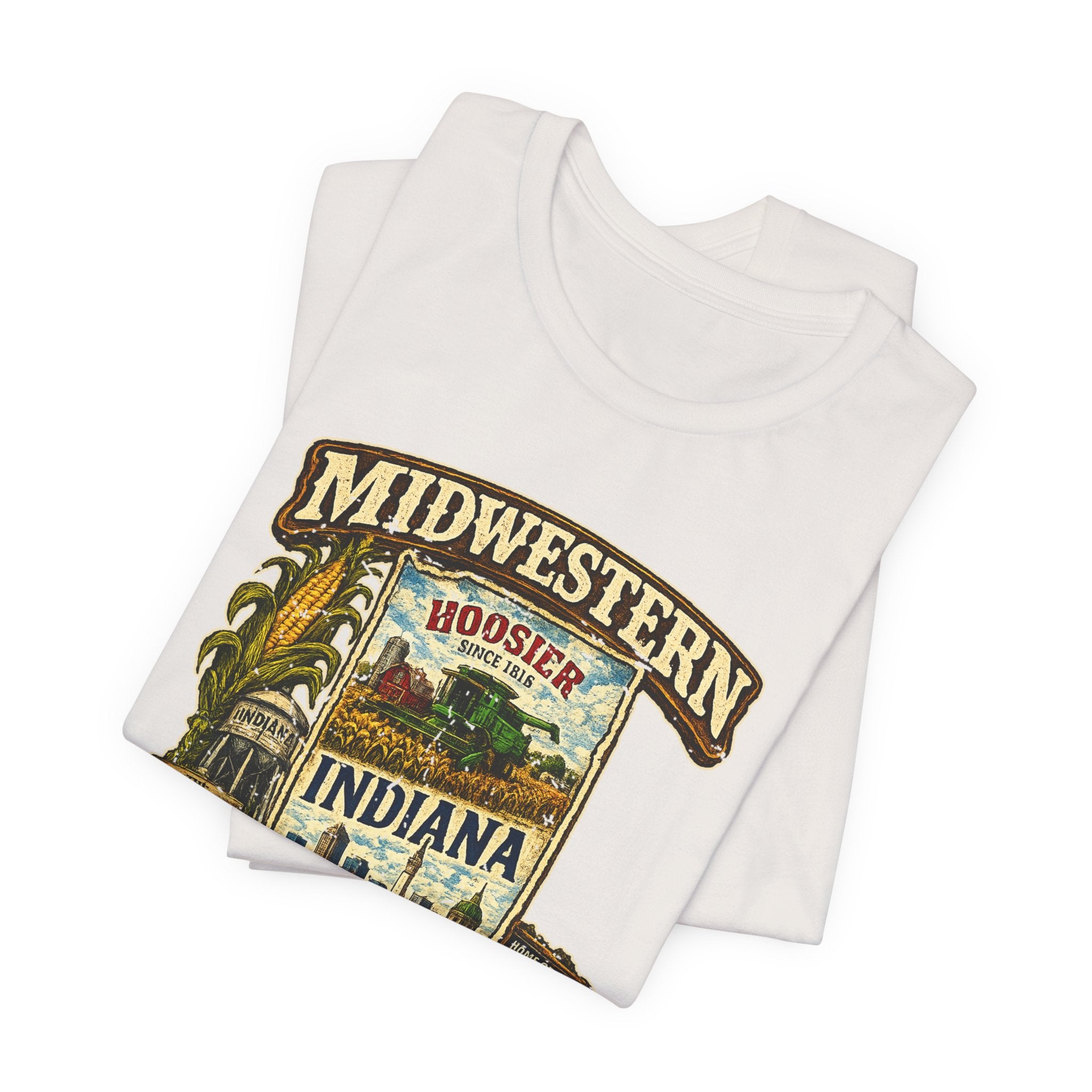 Indiana Midwestern As F**K T-Shirt | Hoosier Pride Graphic Tee | Indiana State Shirt | Bella + Canvas 3001 | Slightly Salty Collection