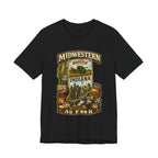 Black Midwestern As F**K Indiana T-Shirt, slightly salty Hoosier State pride tee