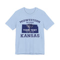 Personalized Kansas Midwestern As Fuck T-Shirt | Custom Kansas State Shirt with Your Text | No Limits Edition | Bella + Canvas Tee