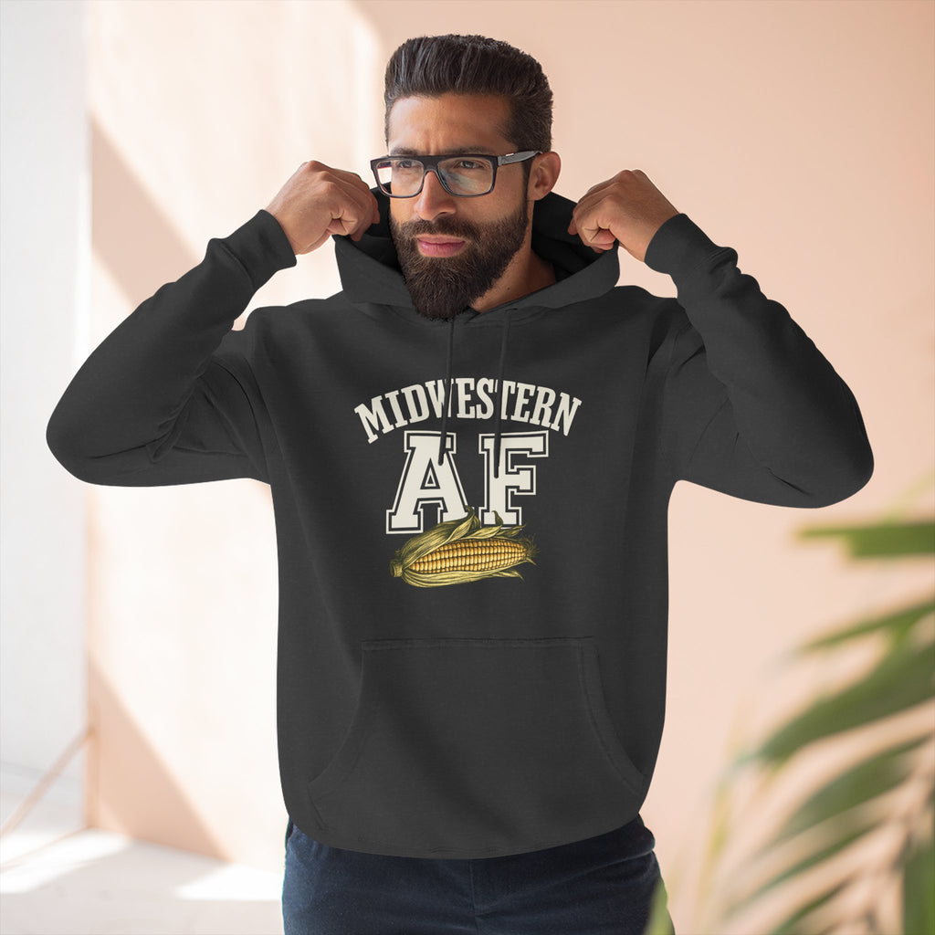 Midwestern AF Corn Hoodie | Family Friendly Edition | Lane Seven LS14001 Heavyweight Unisex Hoodie