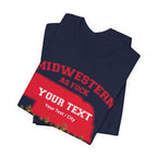 Personalized Nebraska Midwestern As Fuck T-Shirt | Custom Nebraska State Shirt with Your Text | Nebraska Gift | No Filter Edition | Bella + Canvas Tee