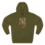 Ohio Midwestern As Fuck hoodie in olive green laid flat, vintage Buckeye State Ohio graphic pullover