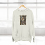 Slightly Salty Midwestern As F**K Minnesota Hoodie – product photo 19 featuring the distressed state flag, pine trees, loon and walleye design