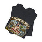 Ohio Midwestern AF T-Shirt | Buckeye State Graphic Tee | Bella + Canvas 3001 | Family Friendly Collection