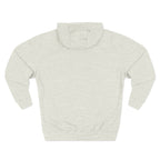 Plain back of the oatmeal heather Nebraska hoodie, left blank