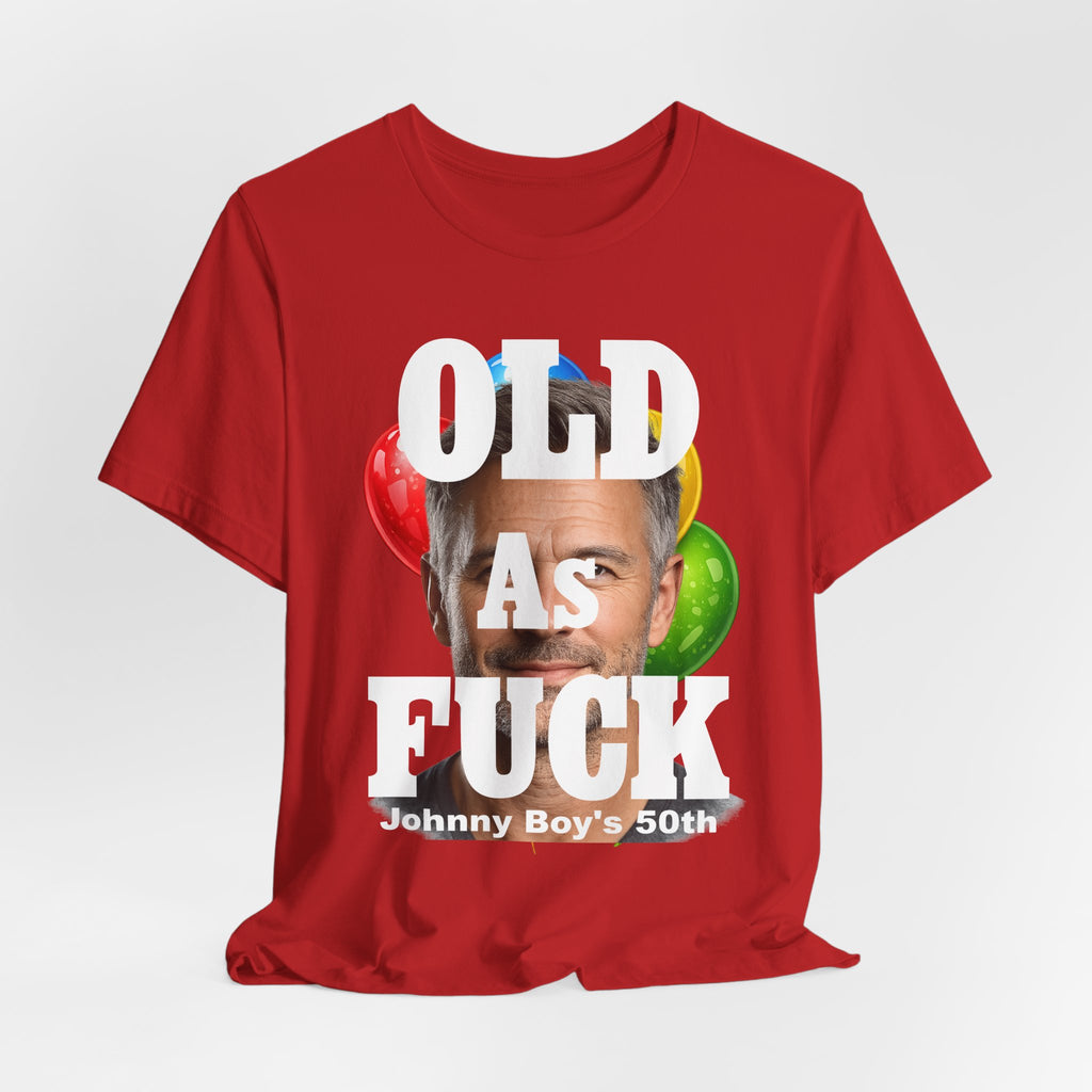 Custom Name Birthday AF Shirt 18+ red print – personalized NSFW birthday gift tee
