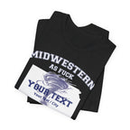 Personalized Kansas Midwestern As Fuck T-Shirt | Custom Kansas State Shirt with Your Text | No Limits Edition | Bella + Canvas Tee