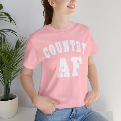 Country AF Graphic Shirt | Vintage Country Lifestyle Apparel for Men & Women | Country AF Graphic in White Print