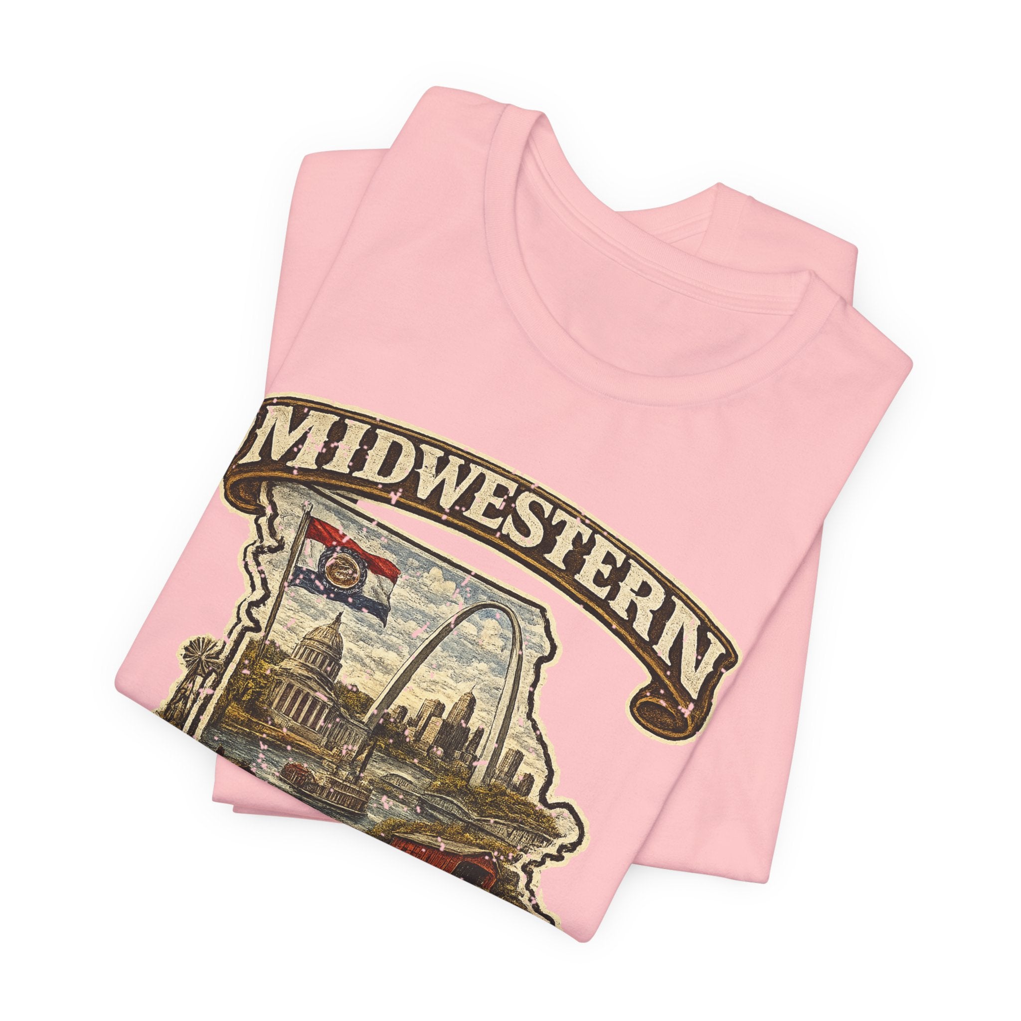 Missouri Midwestern AF T-Shirt | Show-Me State Graphic Tee | Bella + Canvas 3001 | Family Friendly Collection