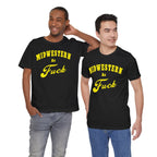Midwestern AF 18+ yellow graphic shirt – explicit Midwest humor tee for adults